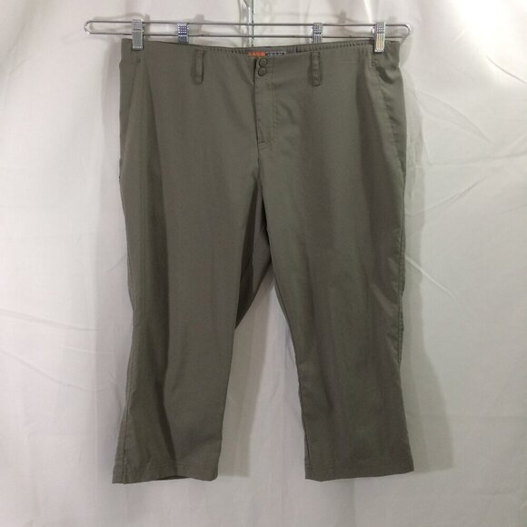 Merrell Pants Cropped Opti-Wick Lightweight 2 Back Pockets Olive Green Size 16 - Picture 1 of 4